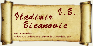 Vladimir Bicanović vizit kartica